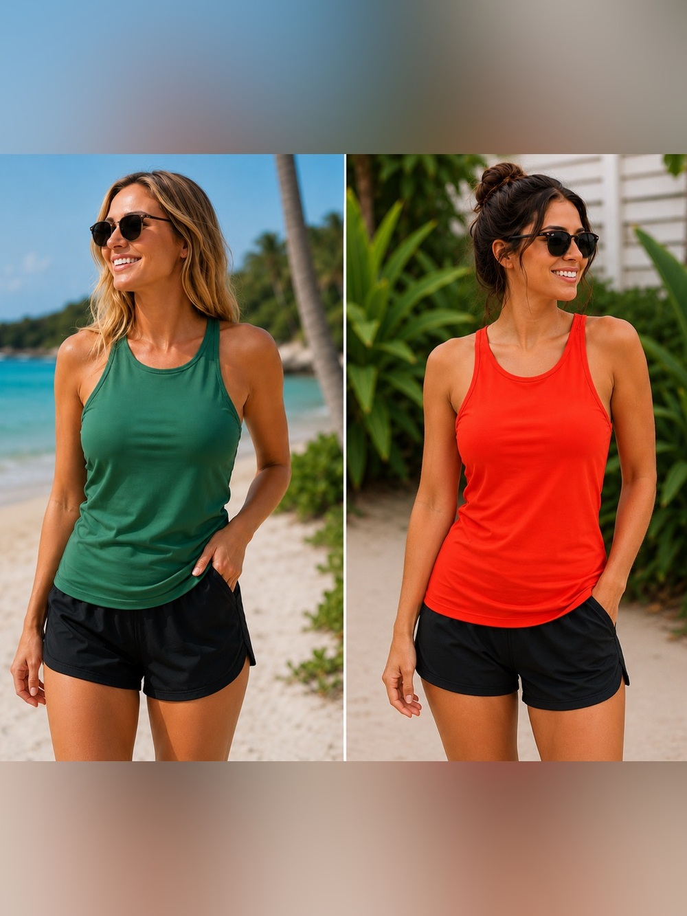 Athleta Red Racerback Active Tank Top